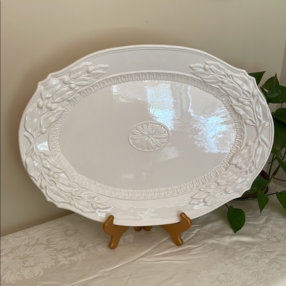 New Fitz and Floyd in original box Chateau Blanc large platter in white - Picture 7 of 13